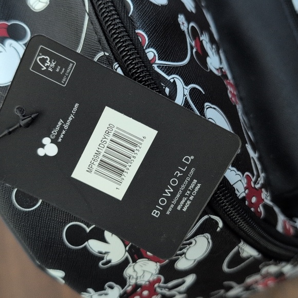 Bioworld Mickey And Minnie Allover Mini Backpack ❤️ - Picture 3 of 14